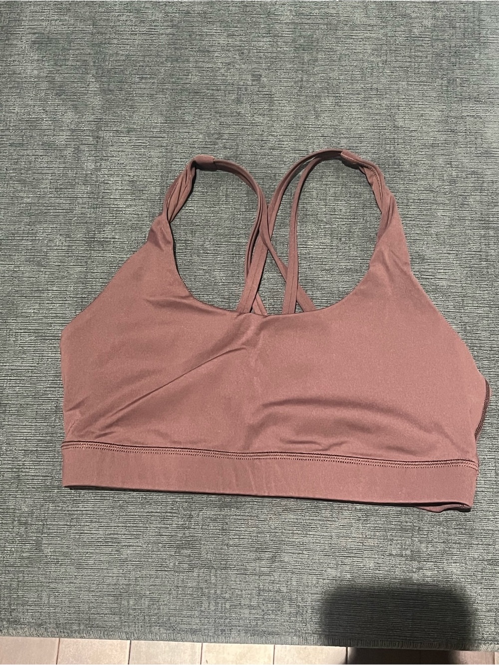 CRZ YOGA Dusty Mauve Strappy Sports Bra
